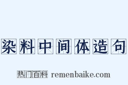 染料中间体造句是什么意思的图片